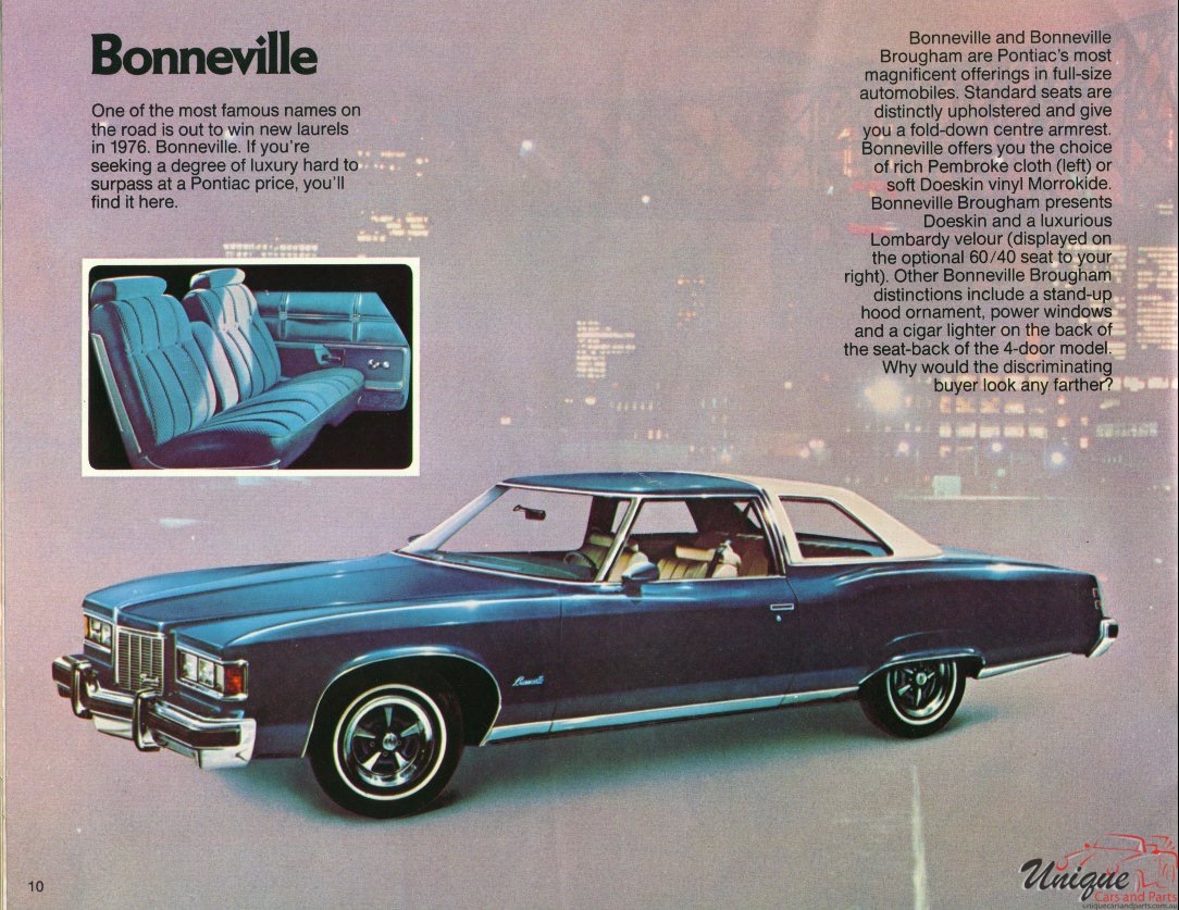 1976 Canadian Pontiac Brochure Page 2